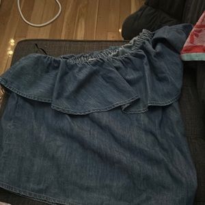 Gap one shoulder denim shirt